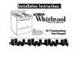 WHIRLPOOL SF3000SRW1 Installation Manual