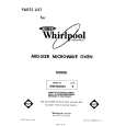 WHIRLPOOL MW3200XS0 Parts Catalog