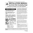 WHIRLPOOL CGR3742CDW Installation Manual