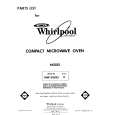 WHIRLPOOL MW1500XS0 Parts Catalog