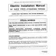 WHIRLPOOL FCE30610W Installation Manual