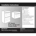 WHIRLPOOL YKEBS208DB0 Installation Manual
