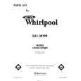 WHIRLPOOL LG5601XKW0 Parts Catalog