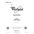 WHIRLPOOL LG9201XWW0 Parts Catalog
