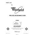 WHIRLPOOL MW3600XS0 Parts Catalog