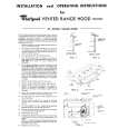 WHIRLPOOL RHH7336 Installation Manual