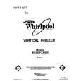 WHIRLPOOL EV200FXXN00 Parts Catalog