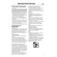 WHIRLPOOL TGA 308/1 NF AL Owners Manual