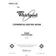 WHIRLPOOL GCE2900XSN0 Parts Catalog