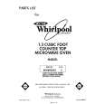 WHIRLPOOL MW8900XS3 Parts Catalog